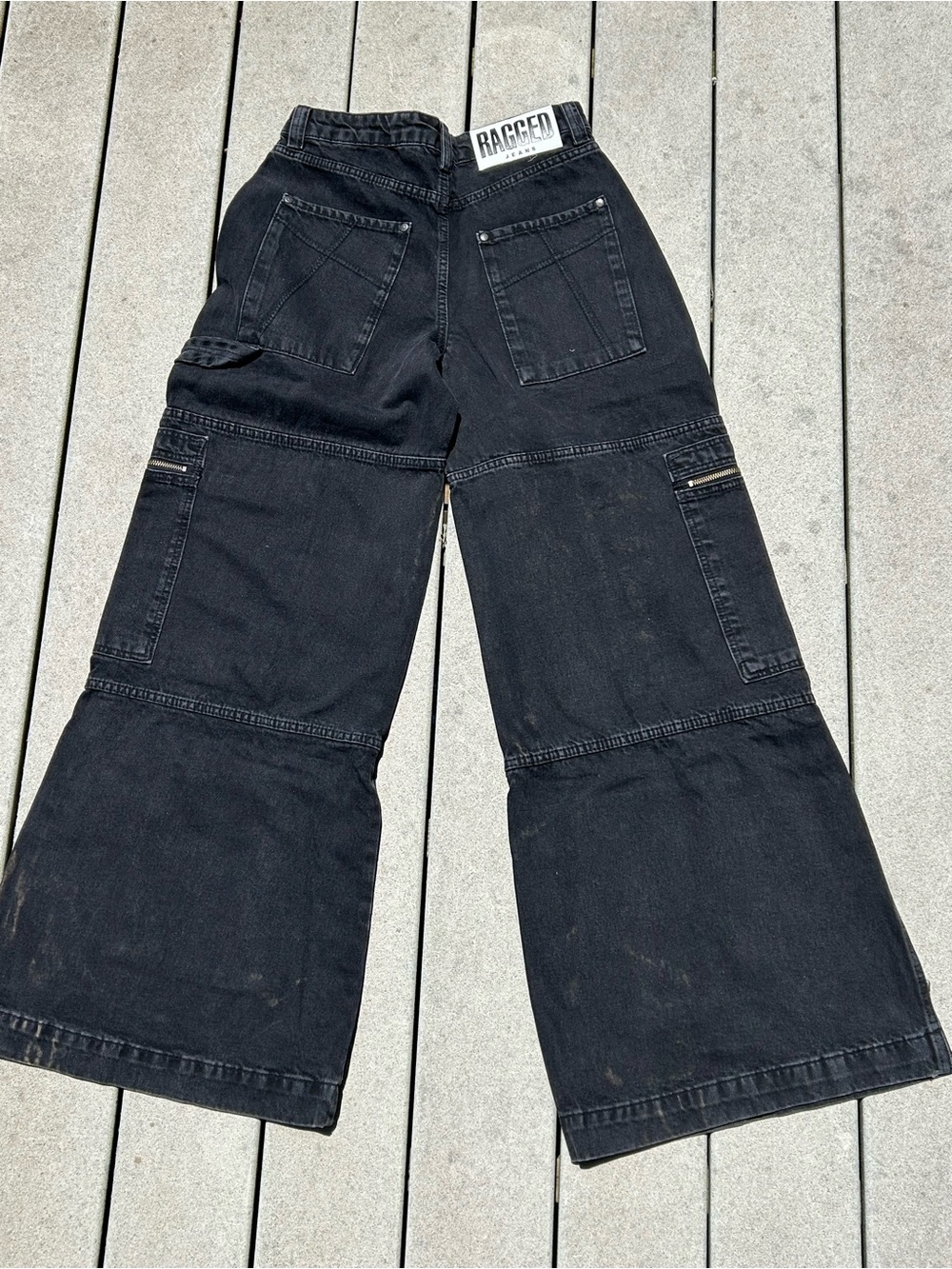 Ragged Priest sweeper Zip Jean Combat Wide Leg  Skater Jeans - 26” - NEW! - Picture 6 of 10